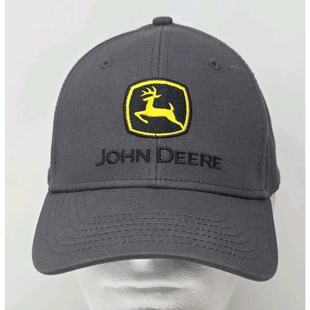 Genuine John Deere Martin Equipment Strapback Cap Gray Baseball Hat Farm Tractor